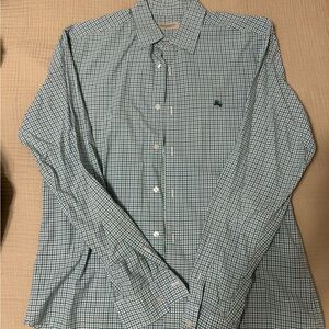 Burberry Green Checkered Casual Shirt
